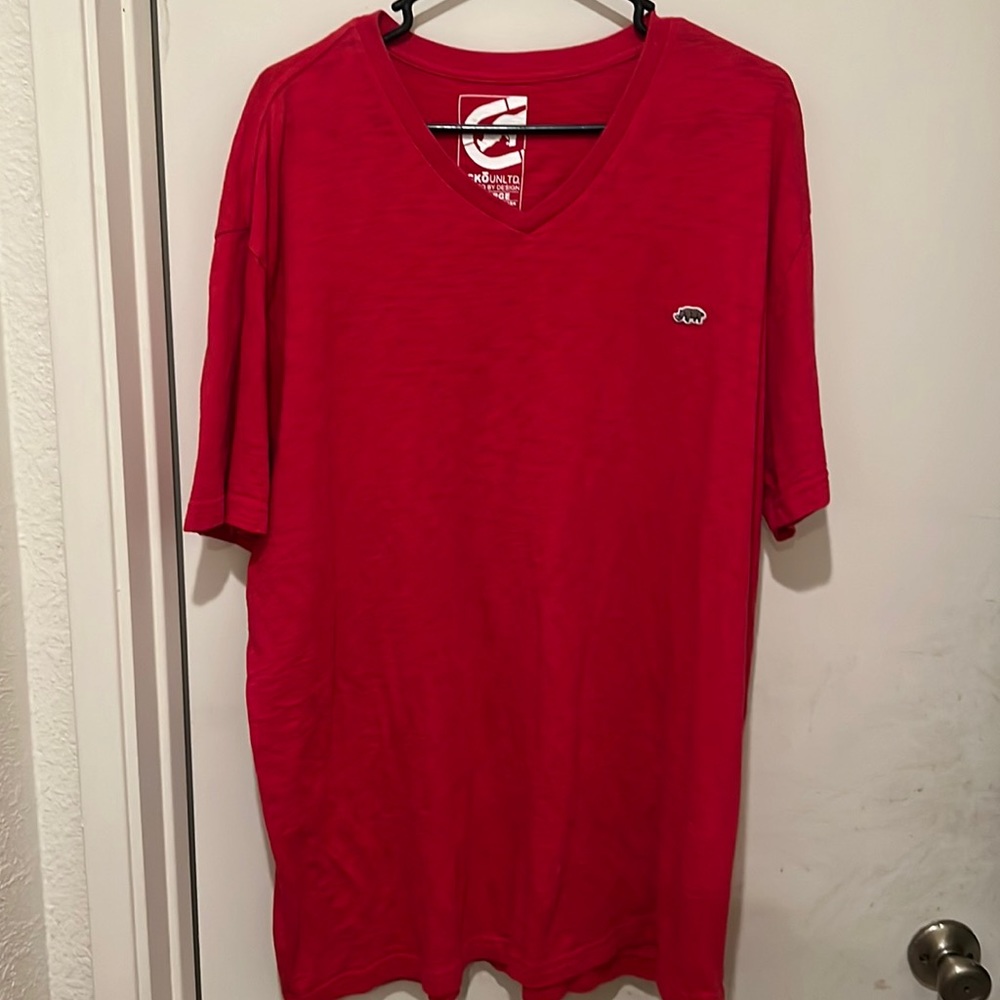 ❤️‍🔥VINTAGE ECKO Y2K SOFT RED V-NECK
